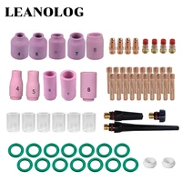 51pcs tig welding torch gas lens for wp17 wp18 wp26 tig back cap collet and collet body spares kit durable practical accessories