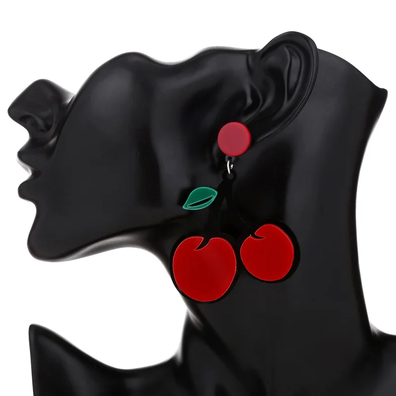 Серьги в виде фруктов арбуза клубники лимона вишни | Украшения и аксессуары