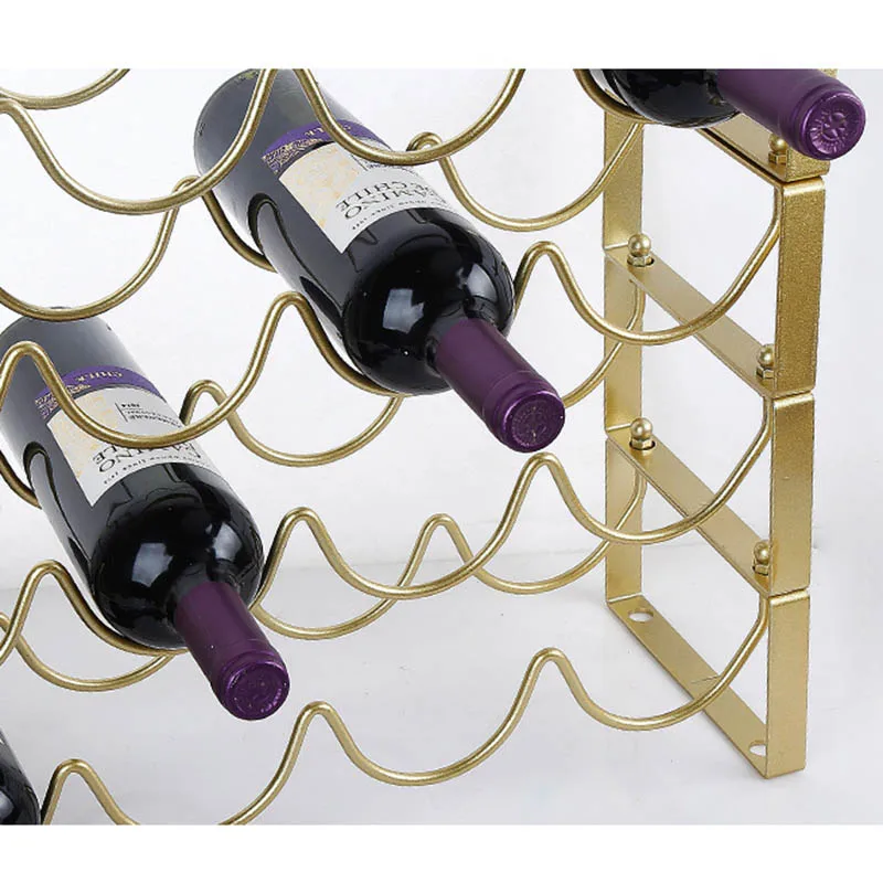 Держатель для винной бутылки металлическая стойка вина полка виски креативное