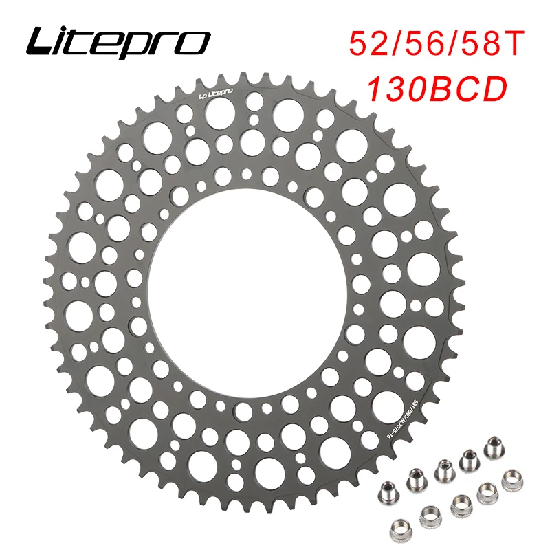 Велосипедная цепь Litepro BCD Складная 130 мм 52T 56T 58T|Шатун и передняя звездочка