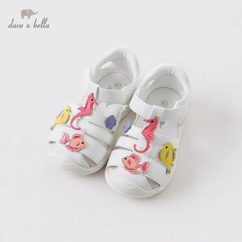 

DB13752 Dave Bella summer baby girls fashion sandals new born infant shoes sandals cartoon appliques shoes