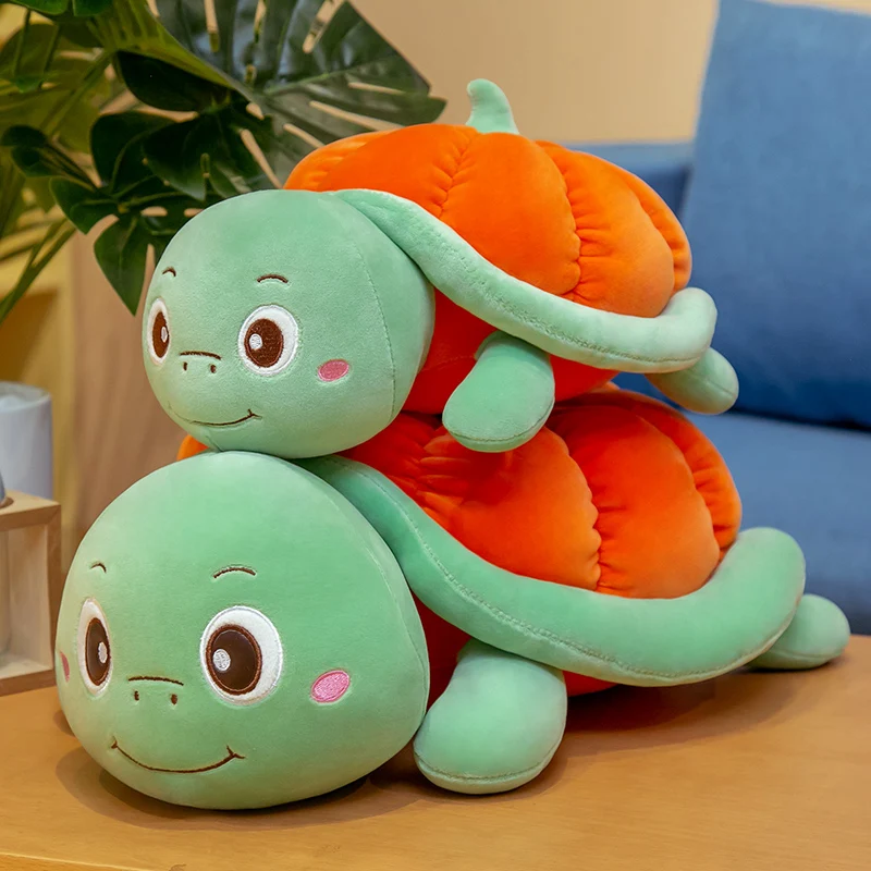 

Pumpkin tortoise Pillow Accompany Sleeping Animal Plush Toy Bedside Sofa Cushion Birthday Gifts For Friends Bedroom Decorations