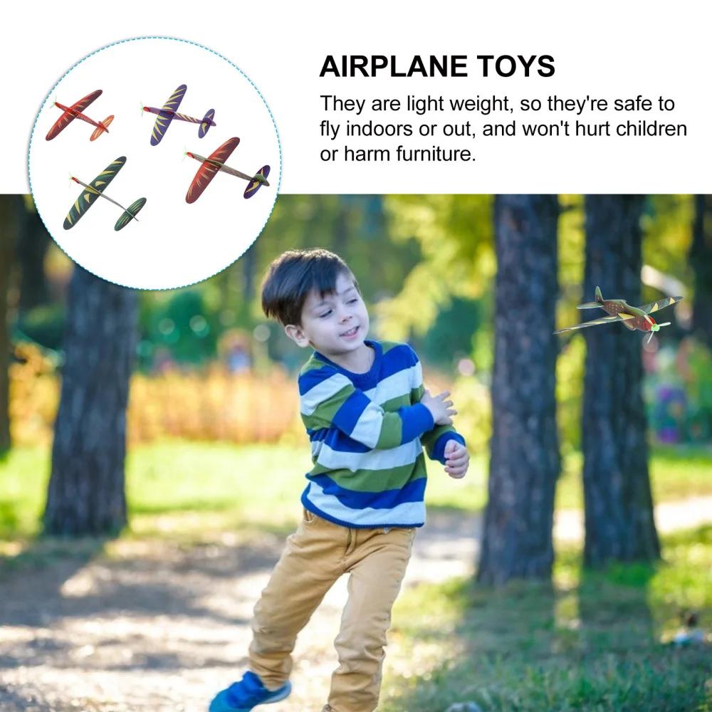 

24pcs Small Foams Airplanes Outdoor Flying for Boys Girls (Random Color)