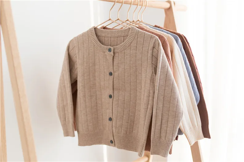 Детские свитера вязаный кардиган для маленьких мальчиков весенне-осенняя