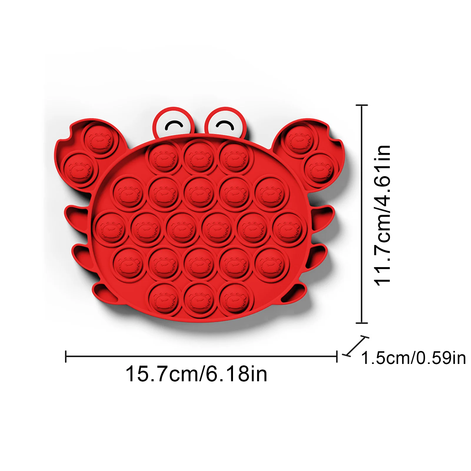 

Adult Kids Funny Anti Stress Toys Push Bubble Fidget Sensory Toy Autism People Stress Relief Toy Crab Shape Squeeze Sensory Toy