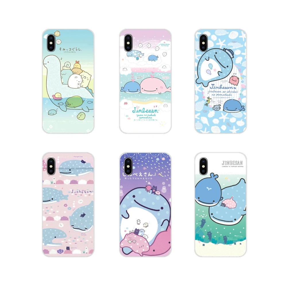 Прозрачный мягкий кожаный чехол Япония kawaii Китовая акула для Oneplus 3t 5T 6T Nokia детей