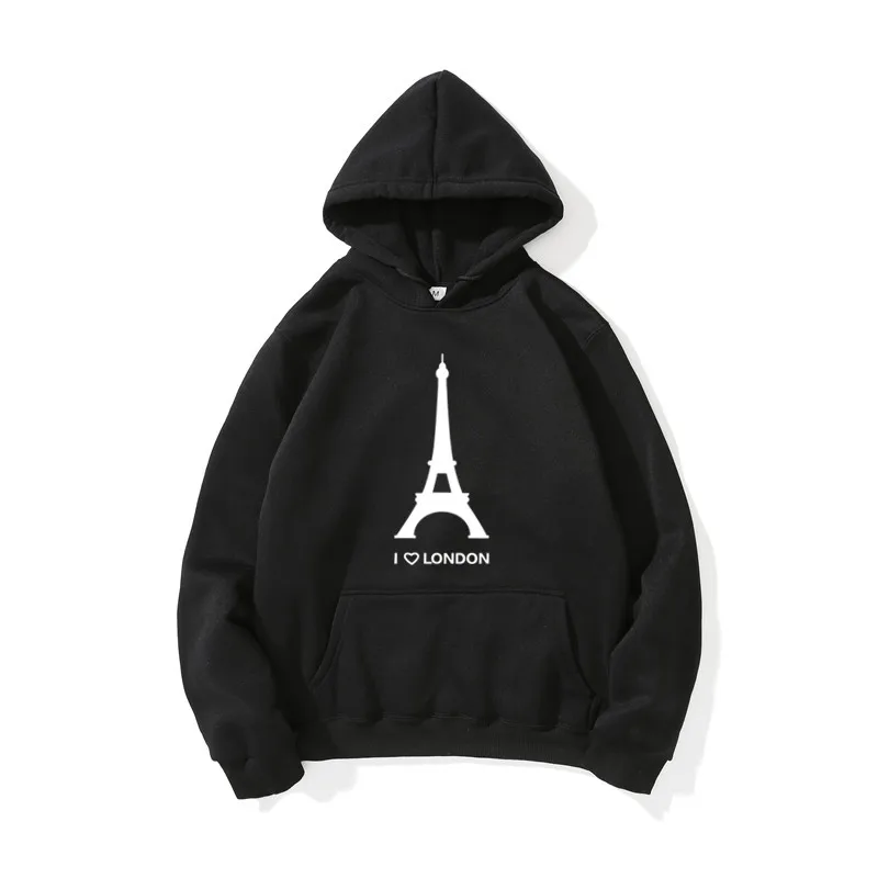 

2021 hot cute Hoodies men printing Eiffel Tower hoodie Sweatshirt Fashion casual streetwear cool lovely costume hoodies men