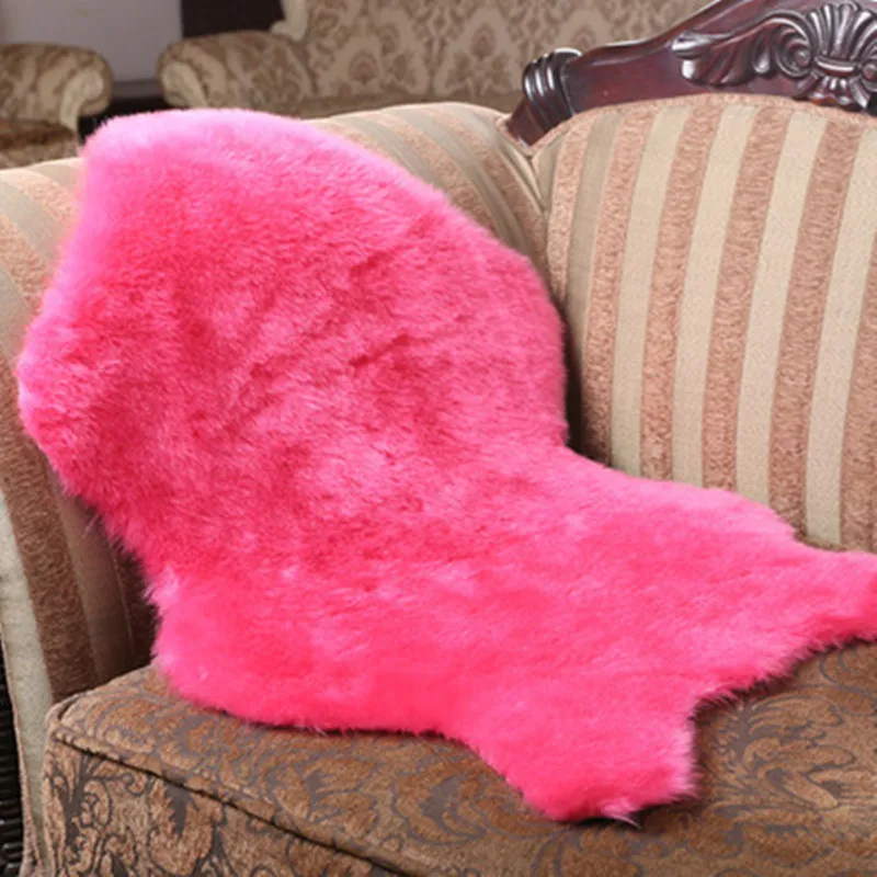 Коврик из искусственной овечьей кожи накидка на стул коврик для спальни теплый
