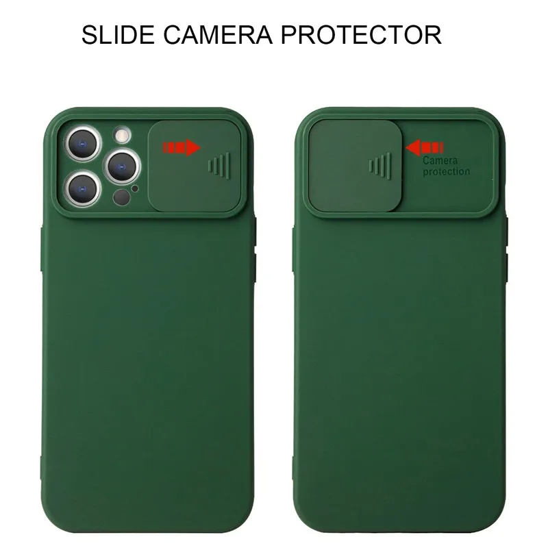 slide protect camera lens phone case on for xiaomi redmi note 8 2021 9 pro 9s 8t note8 note9 9a 9at 9c nfc liquid silicone cover free global shipping