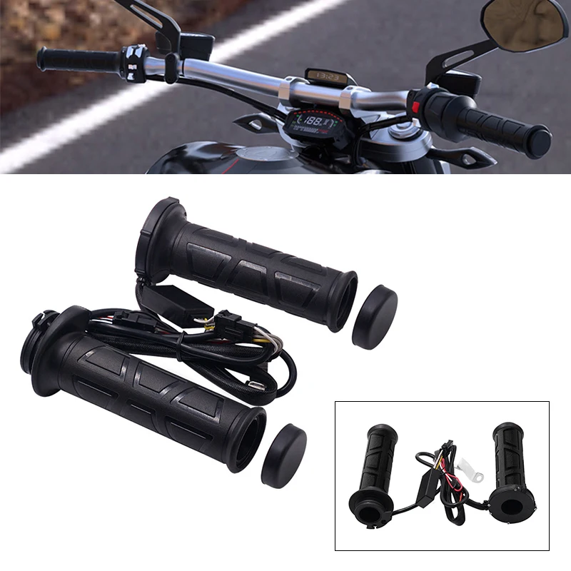 

Pair 12V PET Metal Heating Film Heated Grips Inserts Handlebar Hand Warmers For Universal Grip ATV Motorcycle 22mm In Diameter