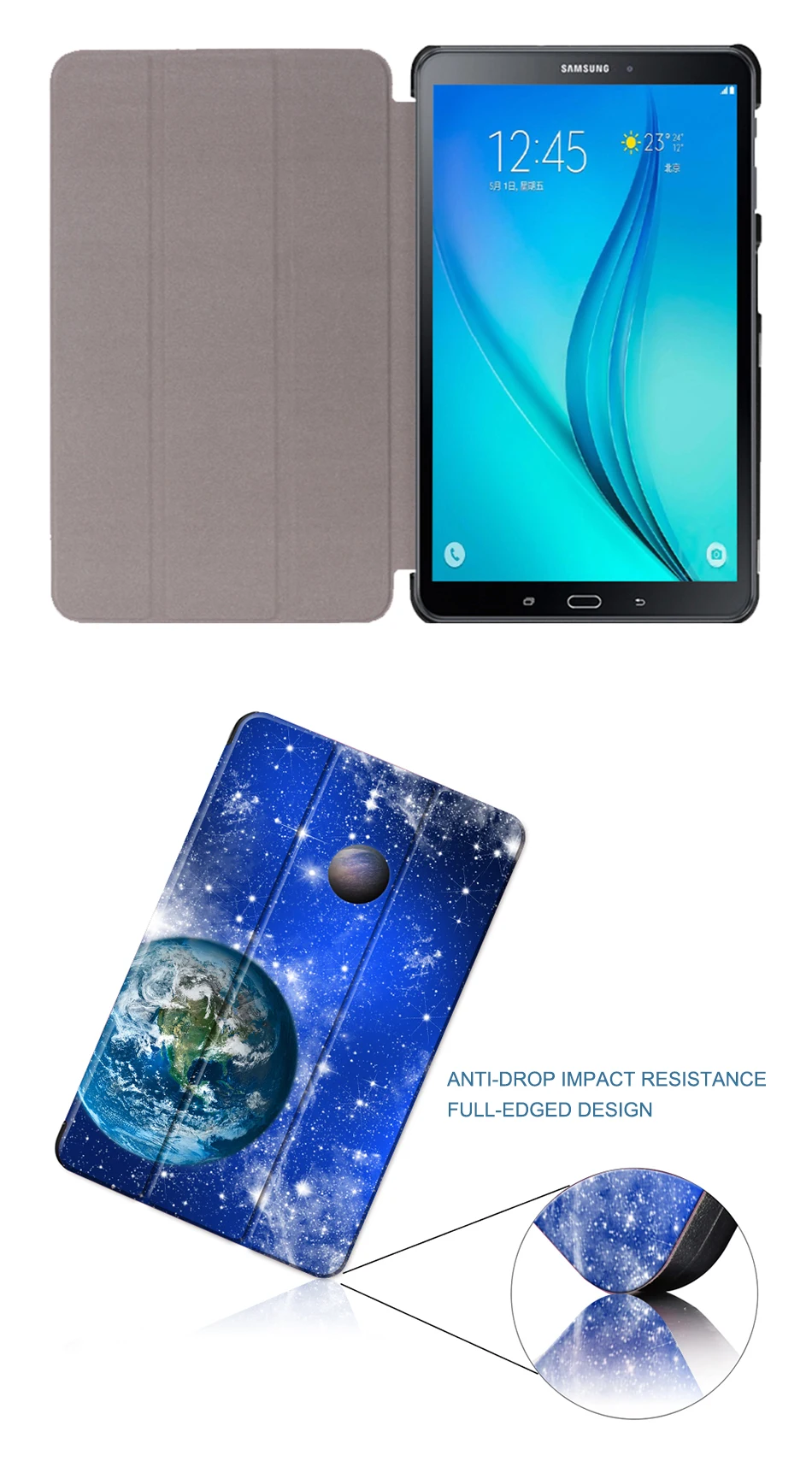 Чехол для планшета MTT для samsung Galaxy Tab A A6, 10,1 дюймов, SM-T580, T585, тонкий, трехслойный, из искусственной кожи, с откидной подставкой, умный чехол, защитный чехол