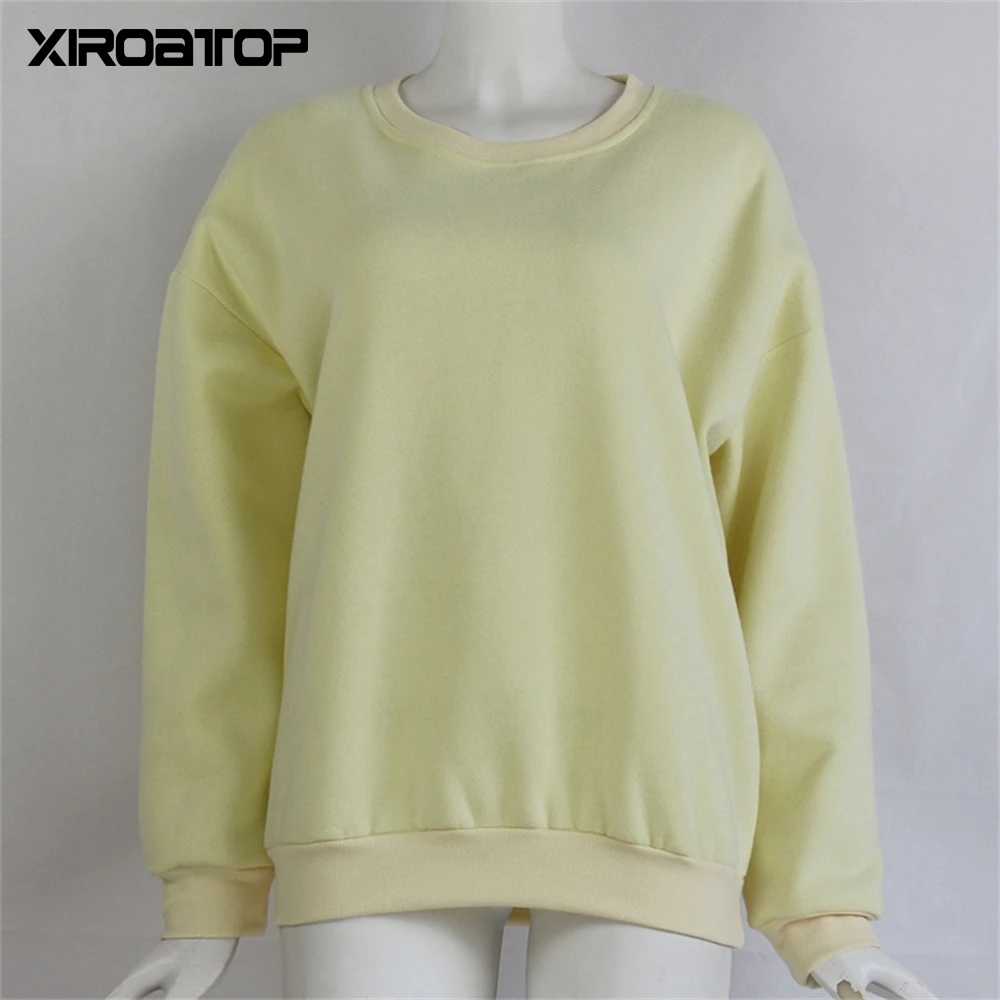 

autumn winter Sweatshirt round neck casual loose top Hoodies Women Pullovers Long Sleeve Korean Style Women