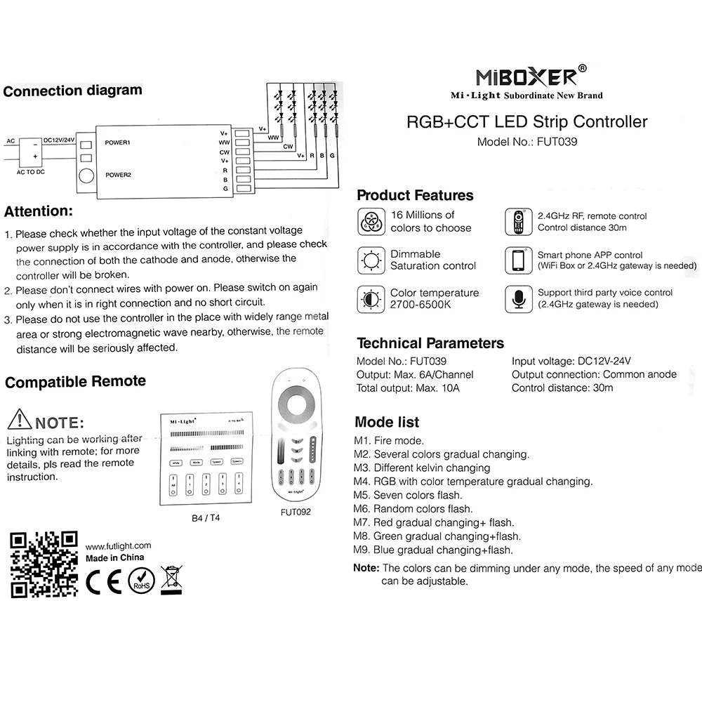 2 4G беспроводной LED диммер Группа контроллер 4 зоны RF удаленный wifi ibox hub App|wireless led