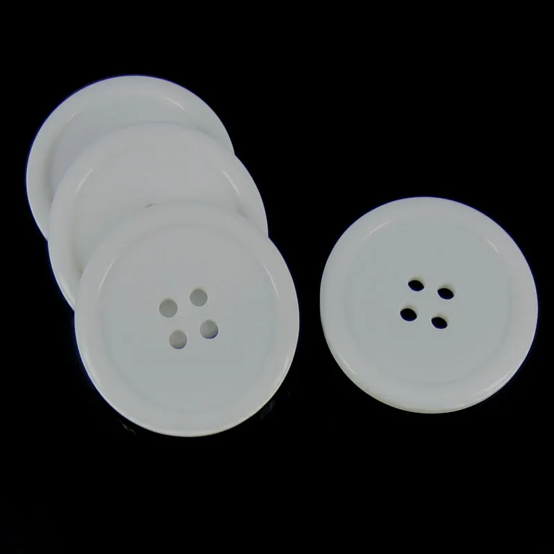10 шт. 4-Hole белые черные полимерные Кнопки для аксессуаров одежды большая круглая