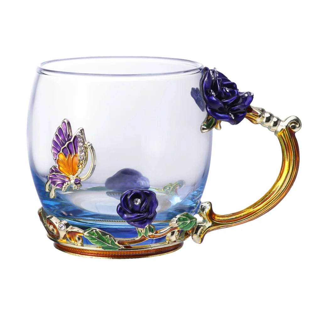 1 шт. эмалированный стакан для воды розовая кофейная кружка с ручкой и ложкой