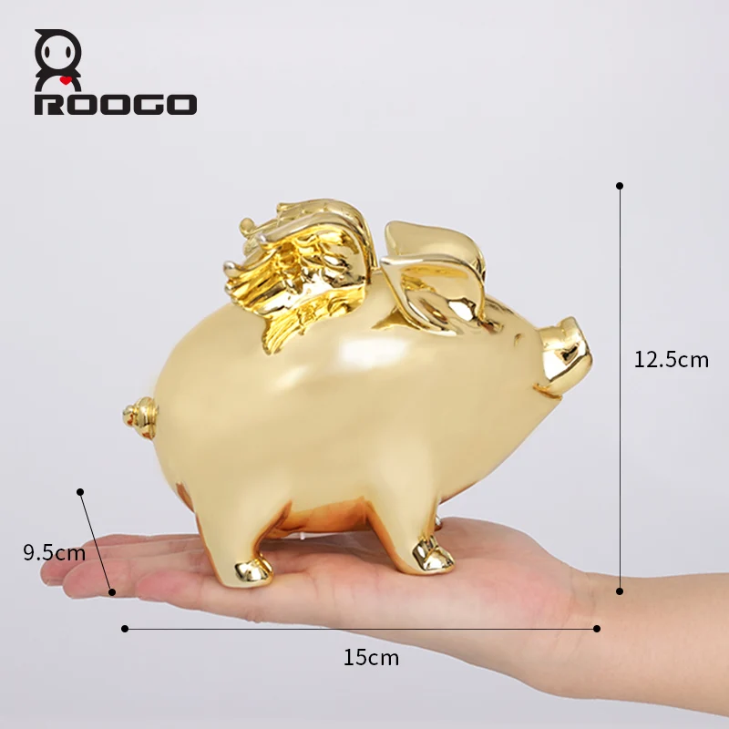 Копилка для денег свинка копилка монет детский аксессуар украшения дома Золотой