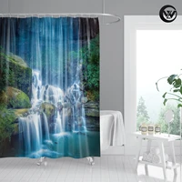 fashion 3d beach shells funny bath shower curtain mildew resistant extra long plain kids hotel shower curtains