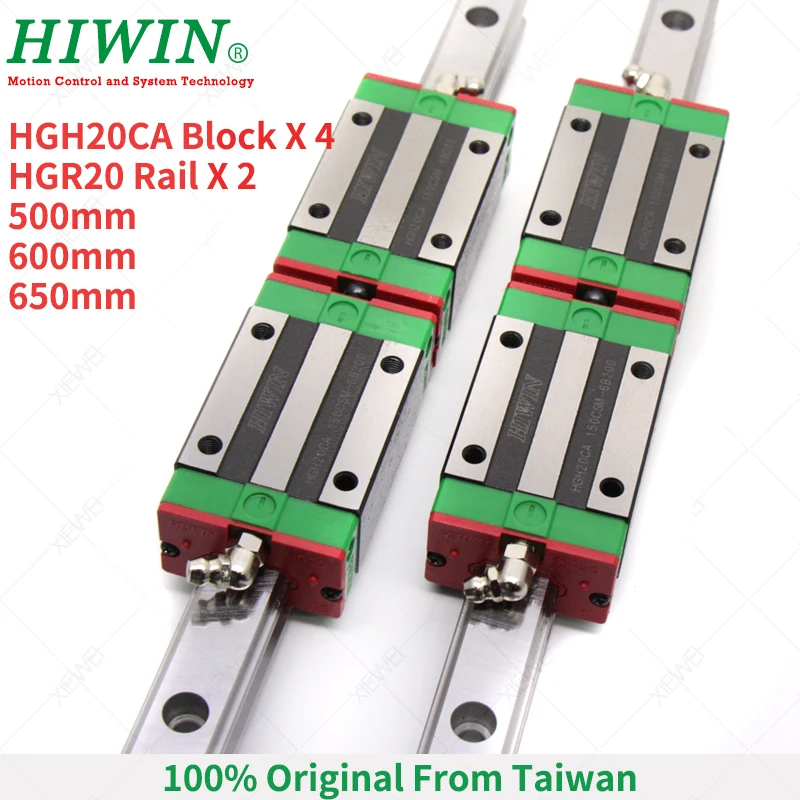 20 мм HIWIN HGR20 линейные рельсы 2 шт HGH20 500 мм 600 мм линейные направляющие с 4 шт HGH20CA блоки каретки для ЧПУ части машины