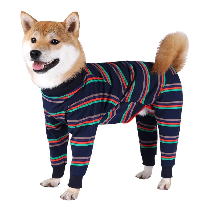 Four Feet Dog Lightweight Pajamas Pure Dog Jumpsuits 4 Legs Dog Onesies T-Shirt PJS Puppy Pet Costume For Large Medium Dogs