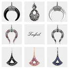 Кулон с зубом тигра, из серебра 925 пробы, с опалом