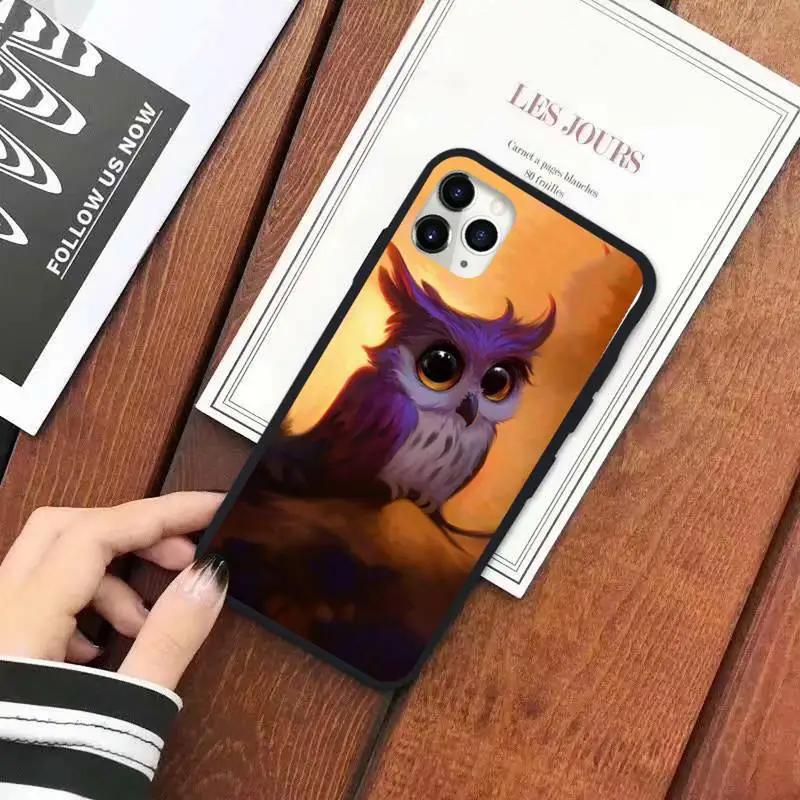 

Lovely cute Animal Night Owl Phone Case for iPhone 11 12 mini pro XS MAX 8 7 6 6S Plus X 5S SE 2020 XR