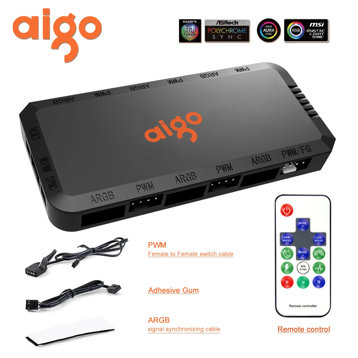 Универсальный контроллер скорости Aigo ACP1, устройство для управления компьютером, 6 портов, 3 контакта, 5 В
