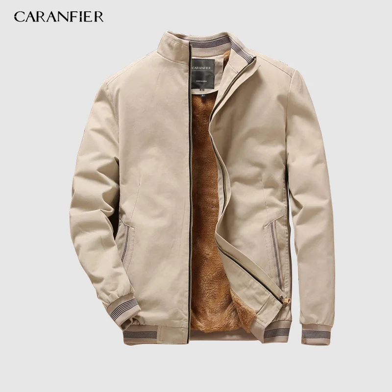 CARANFIER Мужская осенняя куртка бомбер повседневная мужская верхняя одежда