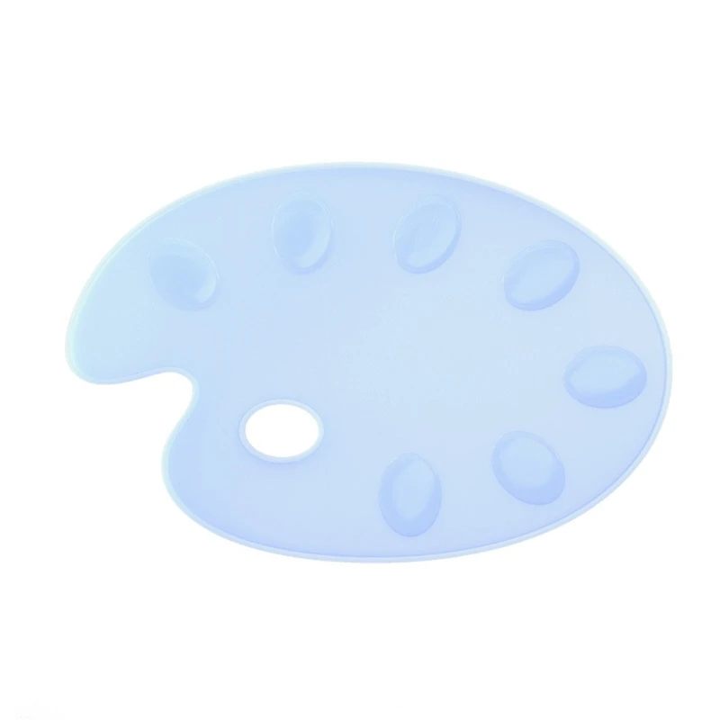 

Artist Paint Palette Crystal Epoxy Resin Mold Painter Art Oval Palette Serving Board Silicone Mould DIY Crafts Tool