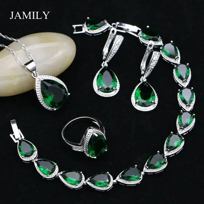 Женский ювелирный комплект из колье и серёг серебра 925 пробы | Украшения