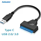 Usb-кабель Sata, адаптер Sata 3-Usb 3,0, компьютерные кабели, разъемы Usb Sata, адаптер, кабель с поддержкой 2,5 дюйма Ssd Hdd, жесткий диск