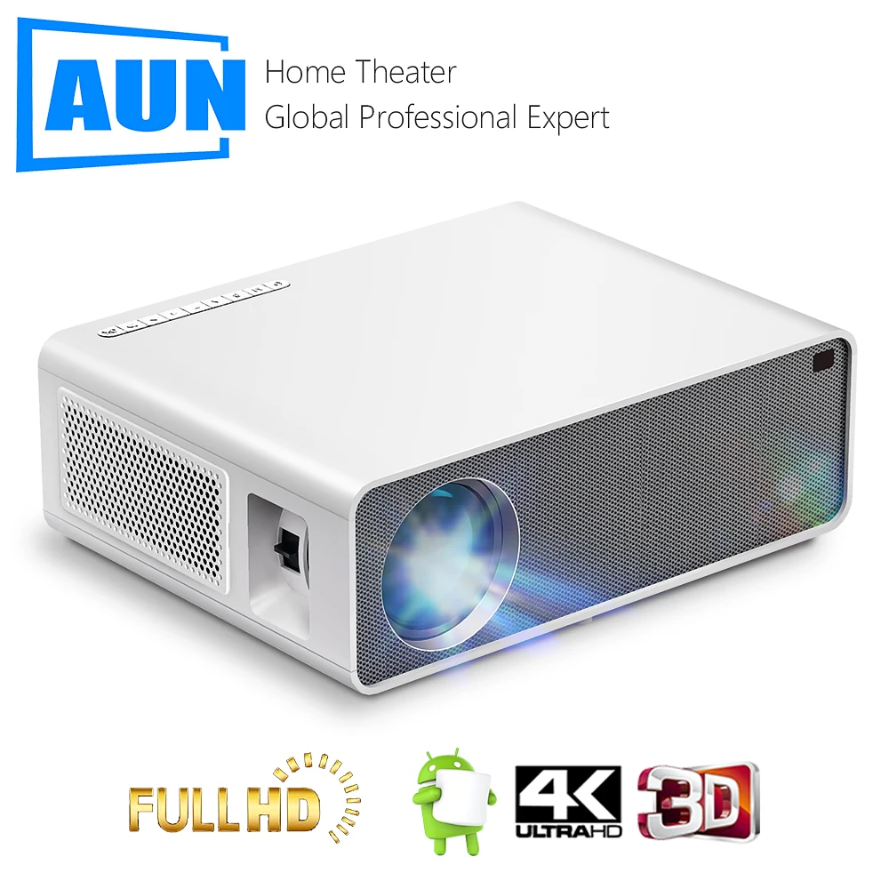 AUN Full HD проектор AKEY7Max родной 1080P 7500 люмен 3D дома Кино Поддержка 4K подходит для