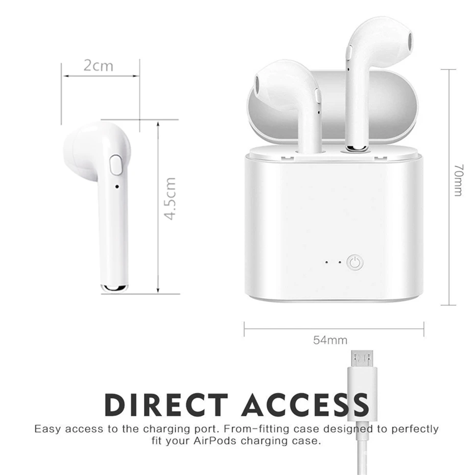 I7S TWS Bluetooth 5,0 портативные TWS беспроводные наушники спортивные наушники с зарядным устройством смартфон мини-наушники