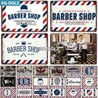 SQ-DGLZ парикмахерской металлический знак Винтаж бар декоративный металлический металлическая табличка Настенный декор наклейки в ретро стиле человек улица плакат