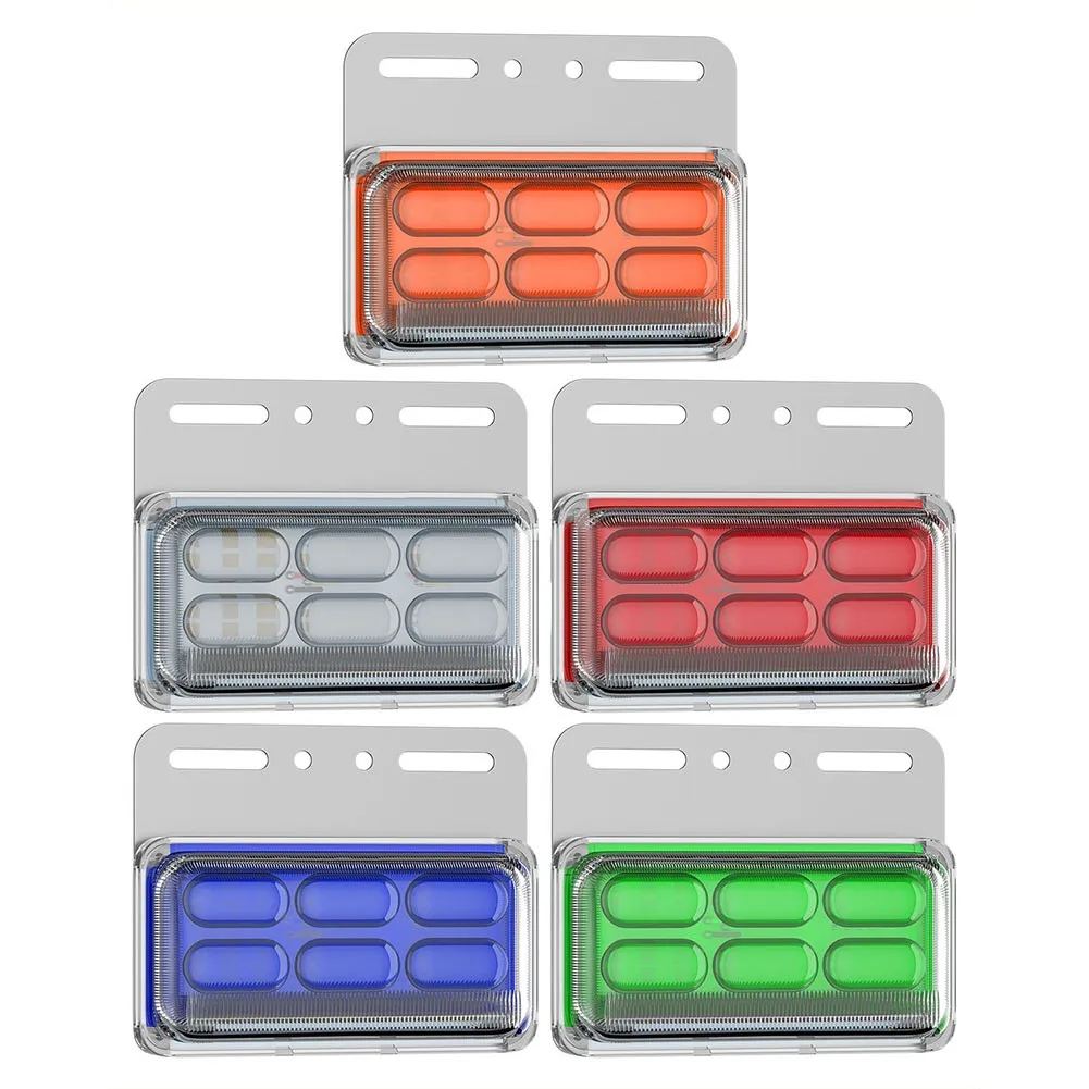 

4PCS LED Car Side Marker Warning Lights Flashing Lamp Waterproof 6500K ABS Colorful For Truck Car Lights Accessories Parts