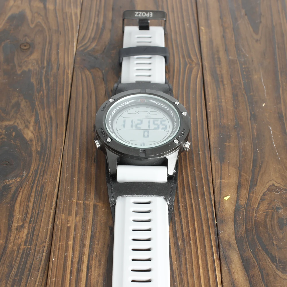 

EPOZZ Up to 25cm / 9.8 inches Step count watch Men Sport Digital Wristwatch Prevent metal allergy Relogio Masculino E1808 GREY