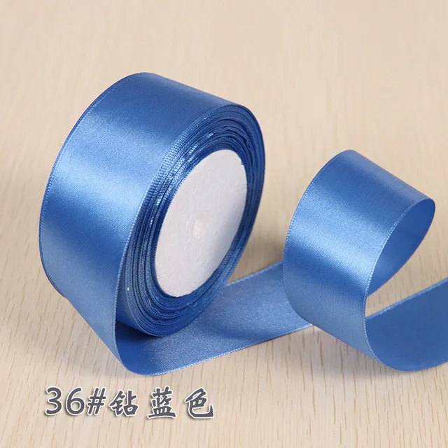 NO 36 Blue 6 мм 1 см 1,5 см 2 см 2,5 см 4 5 см атласными лентами DIY Искусственные Шелковые Розы Ремесла поставок швейной фурнитуры Скрапбукинг Материал - Цвет: NO 36 Blue