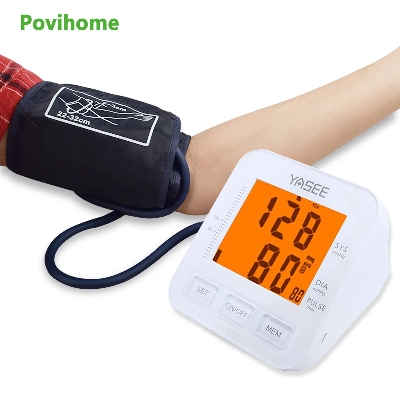 

Upper Arm LCD Digital Plusemeter Blood Pressure Monitor Tonemeter Drownings Manometer Test Sphygmomanometer Medical Devices