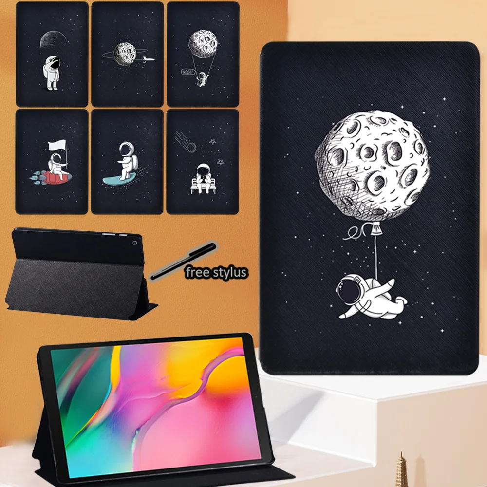 

Astronaut Pattern Tablet Case For Samsung Galaxy Tab A 9.7/10.1 2019/10.5/A6 7.0/A6 10.1/Tab E 9.6/Tab S5e 10.5 Flip Stand Cover