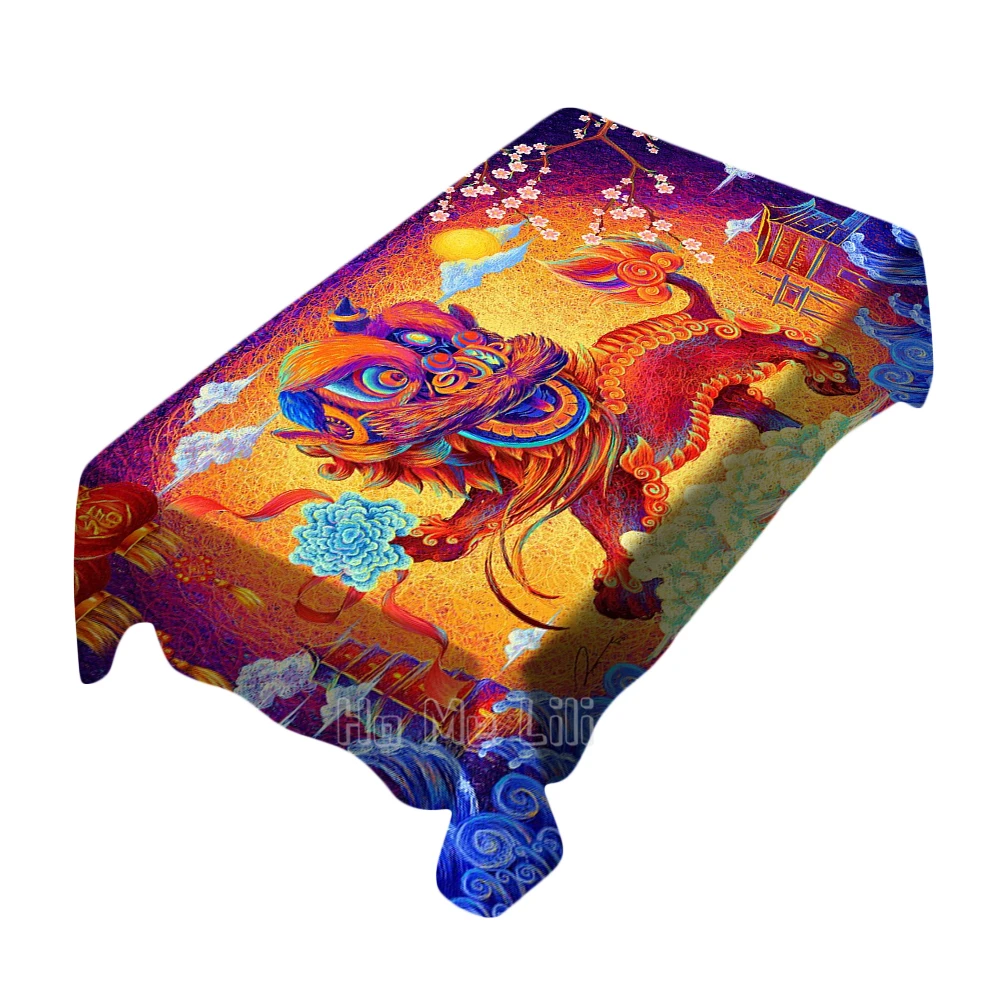 

Xi 'an Xingshi Treading Cloud Chinese History Painting Tablecloth Art Indoor And Outdoor Decoration