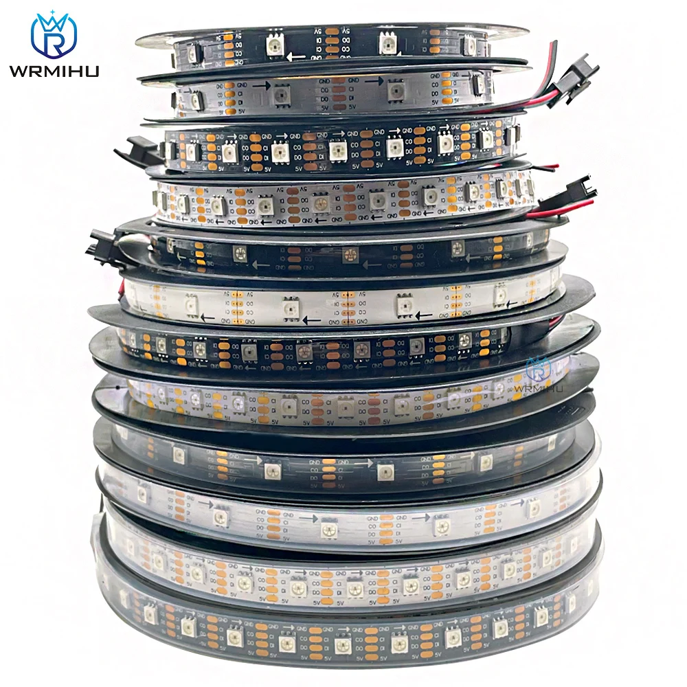 5 м/рулон DC5V SMD APA102 SK9822 30/60/144 светодиодов/м данные и часы Отдельно Индивидуально