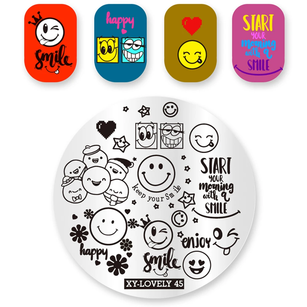 Дизайн ногтей стемпинг для штамп пластина Круглый Маникюр DIY Набор инструментов