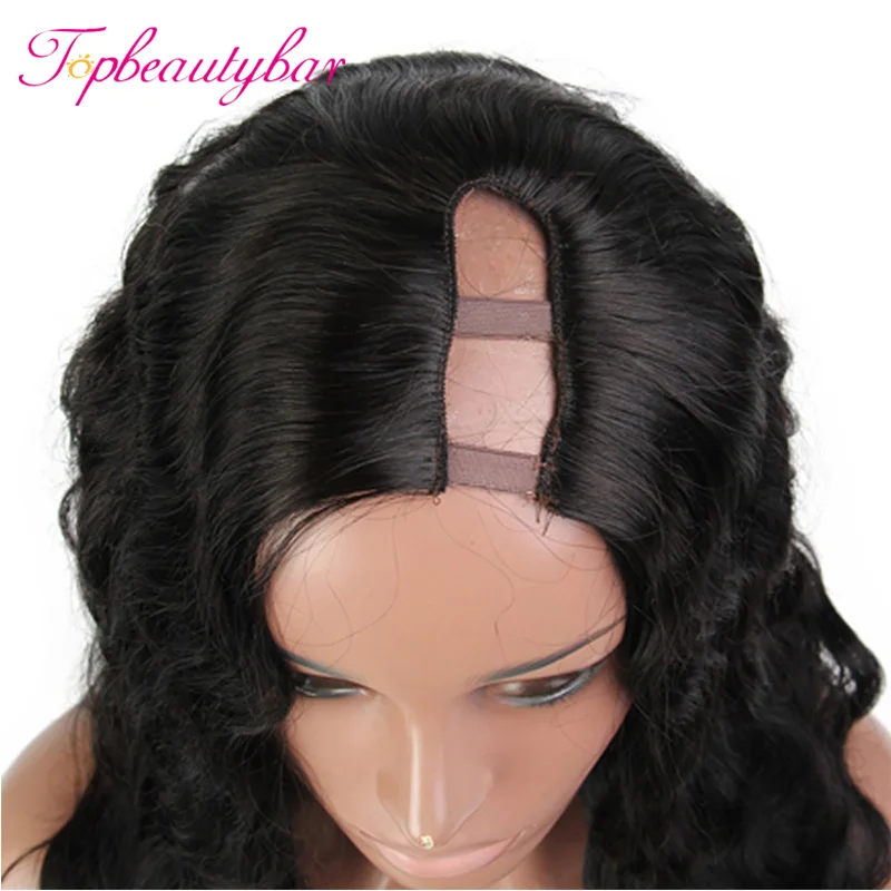 

Brazilian Body Wave U-Part Wigs For Black Women 180% Density Remy Human Hair Wigs Left Side U Shape Wigs Glueless U Part Wigs