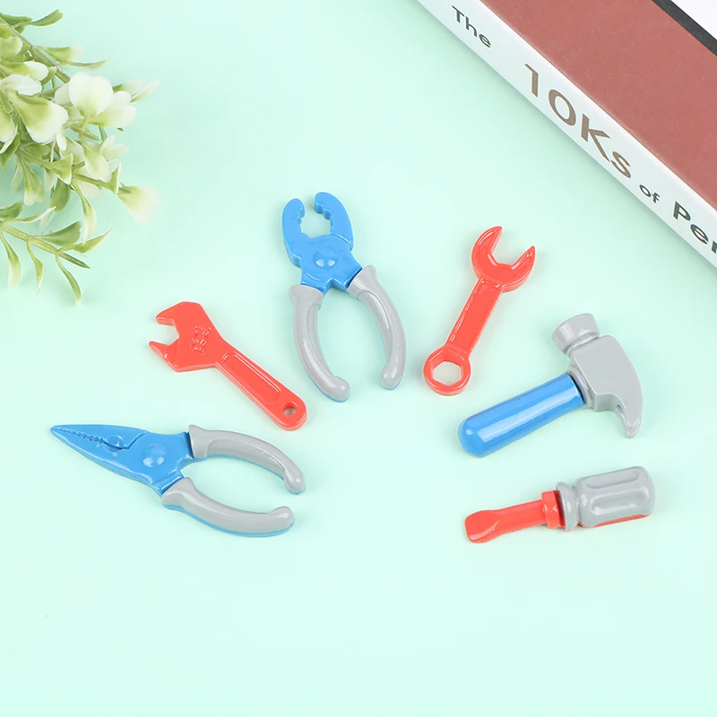 

Resin 1:12 Metal Hand Tool Set Wrench/Caliper/Screwdriver/Plier/ Hammers kids toys 1/12 Dolls Houses Miniature Toy Accessories
