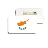 cyprus flag brooch beautiful lapel pins for women hat clothes accessory patriotic trinket acrylic jewelry badge