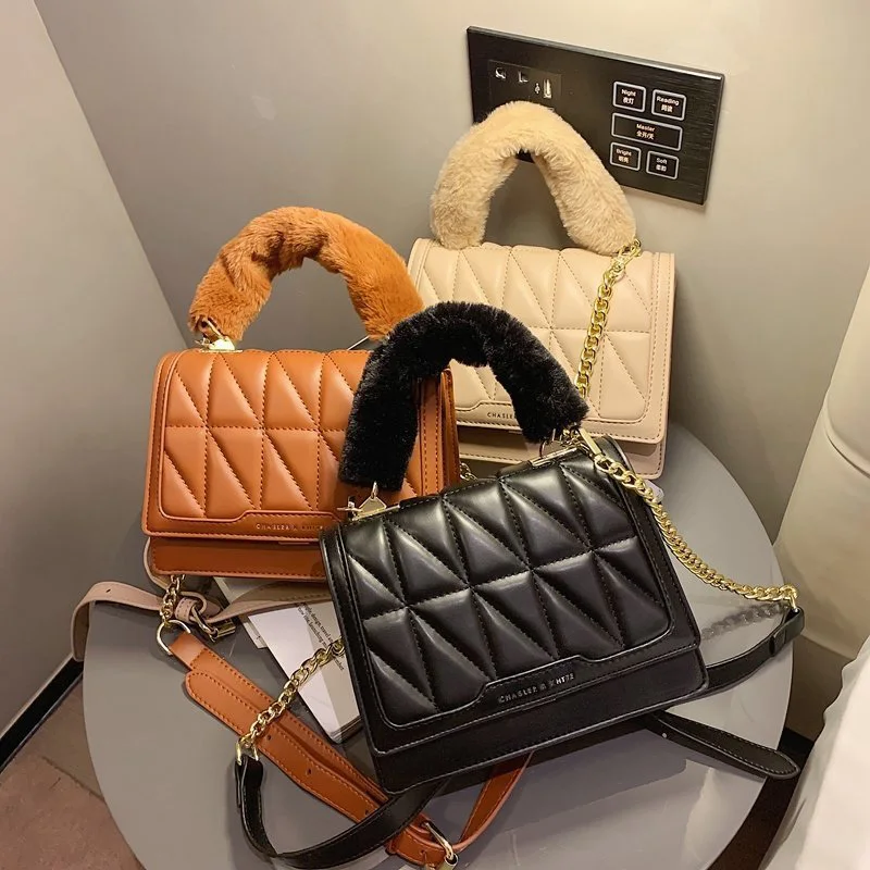 

Luxury Rhombus Shoulder Bags For Women Handbags 2021 Retro Trendy Lady Crossbody Messenger Bag PU Leather Top-Handle Bag Female