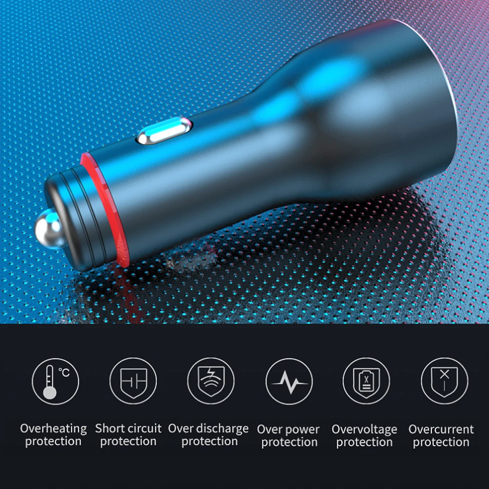 

iLEPO 45W Car Charger USB Type C PD 20W Quick Charge 4.0 3.0 Fast Charging For iPhone 12 11 Samsung USB C Car Charger For Huawei