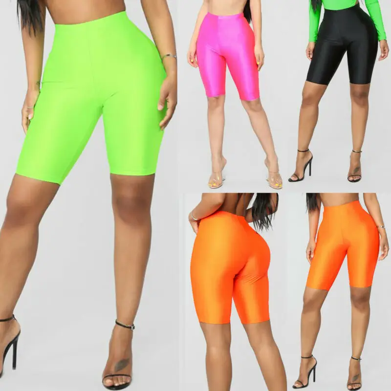 Спортивные шорты с высокой талией женские велосипедные летние повседневные