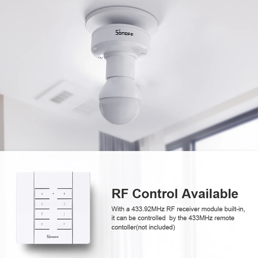 2/3/4/5 шт. смарт держатель лампы SONOFF Slampher R2 Itead 433 МГц RF WiFi E27|Пульты ДУ| |