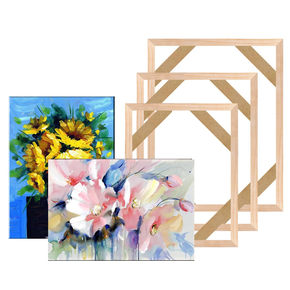 

Wooden Canvas Frame DIY For Oil Diamond Painting Print Hanger Frames Wood Gallery Stretcher Wall Art Large Size Photo home decor