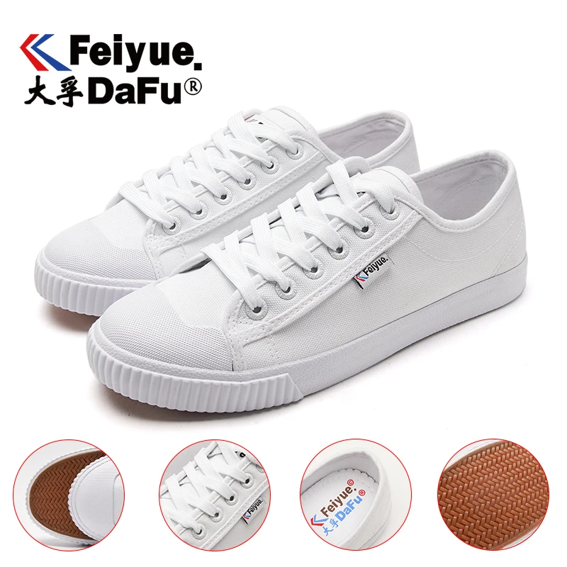 Винтажные туфли из вулканизованной парусины DafuFeiyue черно белые классические для